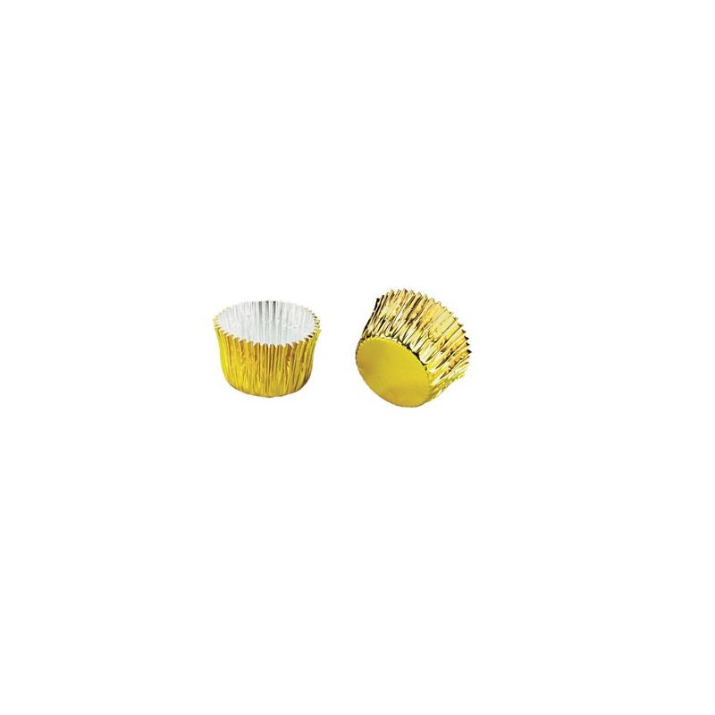 Aluformen Muffins gold dehnbar 125 mm - 100 St